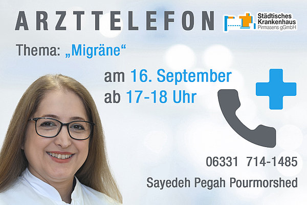 Informationen zum Arzttelefon Thema Migräne