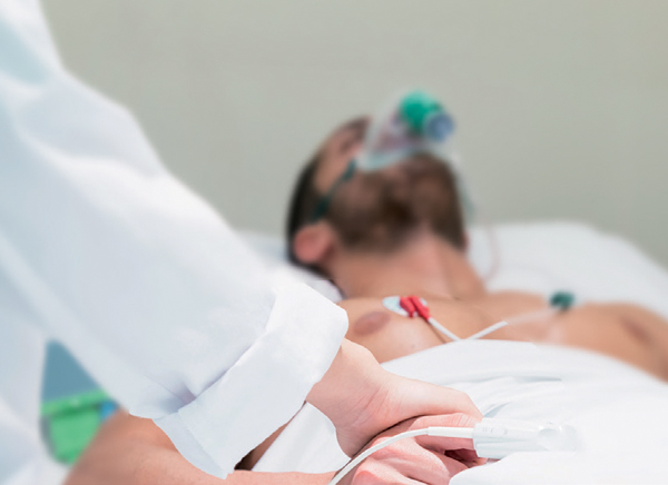Patient auf der Intensivstation
