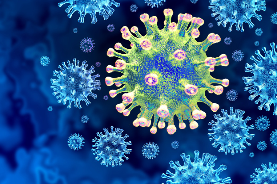 Bild mit Virus